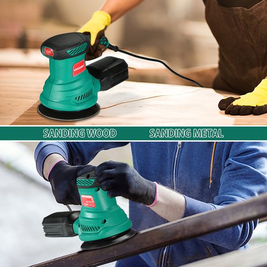 BRAND NEW 300W Random Orbital Electric Sander Machine with 12Pcs Sandpapers