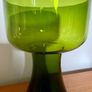 Mid century Scandinavian green glass pedestal vase Image 3