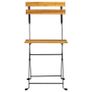 Folding Garden Chairs 2 pcs Steel and Solid Acacia Wood Image 3