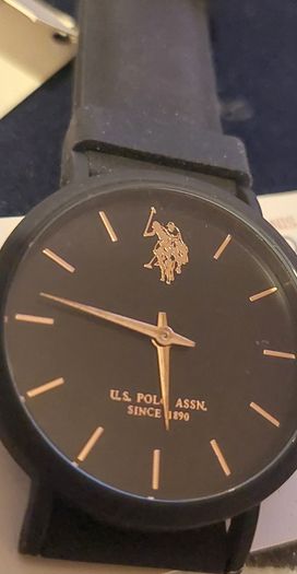U.S. Polo Assn black quartz watch Its the epitome of understated