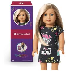 American Girl 18-Inch Truly Me Doll with Dark-Blue Eyes, Blonde Hair wearing show your wild side outfit  EUC