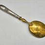 Antique 1800s Swiss Large Cream Spoon with Silver Handle Image 8