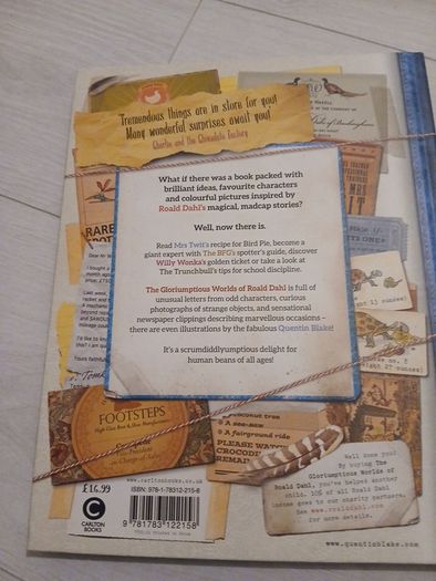 Coloured illustrated hardback The Gloriumptious world of Roald Dahl