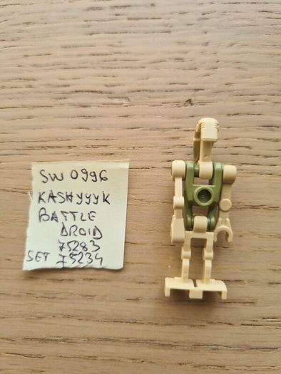 lego sw0996 kashyyyk battle droid, set star wars 75283, 75234