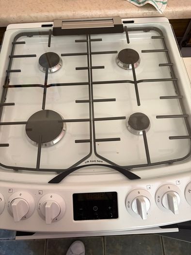AEG 55cm Gas Cooker with Lid - White
