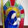 Madonna & Child Stained Glass Candle Holder Image 5