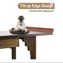 Brown Bamboo Console Table with Drawer and Bottom Shelf Hallway, Entryway & Living Room Furniture Image 4