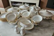 Vintage Richmond Bone China England  White &amp; Gold
