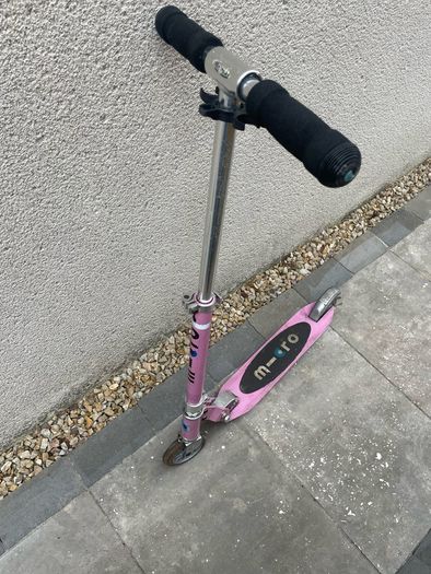 micro scooter and helmet