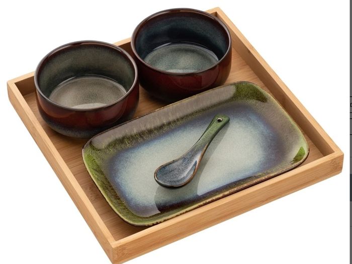 5  Piece Belleek Living Pottery Serving Set