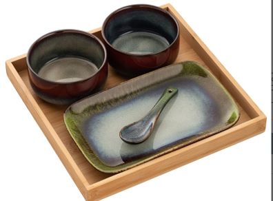 5  Piece Belleek Living Pottery Serving Set