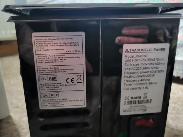 Creworks 2L Digital Ultrasonic Cleaning Machine 60W with heater and timer