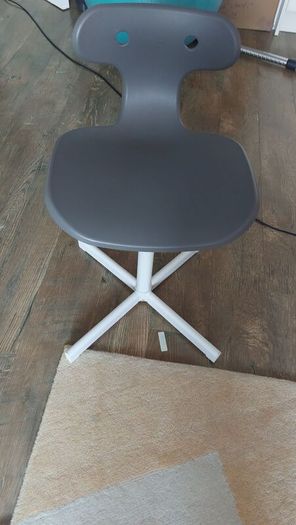 White Ikea desk and chair