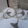 4 branch Silver and glass flower holder Image 3