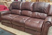 brown leather sofa