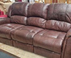 brown leather sofa