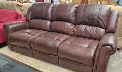 brown leather sofa