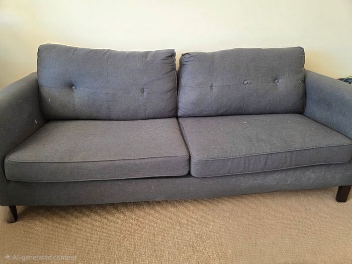 Grey fabric 2m sofa
