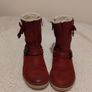 Clarks Kids Red leather Boots Image 2