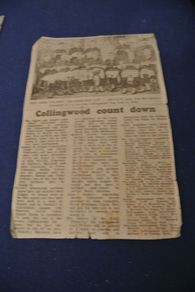 Old Newspaper Article About The Collingwood Cup (year Unknown)