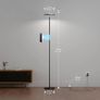 Uplighter Floor Lamp with Aurora Projector, Dimmable LED Floor Standing Reading Lamps Remote & Touch Control, Black Corner Ambient Lamp, Mood Lighting Night Light for Living Room, Kids Bedroom Image 9