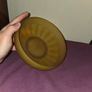 Art Deco Frosted Amber Glass Bowl Image 6