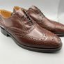 Loake 202T Brown Leather Brogues Shoes Wingtip UK 7.5 EU 41.5 - Made England Image 10