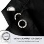 Black Velvet Curtains for Bedroom 2 Panel Set 90 Inch Drop Curtains, Soft Elegent Home Decor Velvet Curtain Living Room, Sun Blocking Room Darkening Thermal Eyelet Curtain 46x90 Inch Image 4