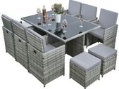 10 Seater Grey Rattan Garden furniture sets