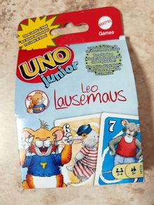 Mattel 2021 UNO Junior Leo Lausemaus Card Game 2-4 Players 3+