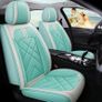 Stylish Durable Artificial Leather Full Seat Front and Rear Seat Cover Universal Car Seat Cover for 90% Sedan SUV Image 10