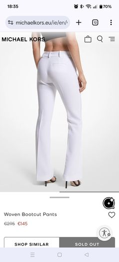 Michael Kors Woven Bootcut Pants - BLACK