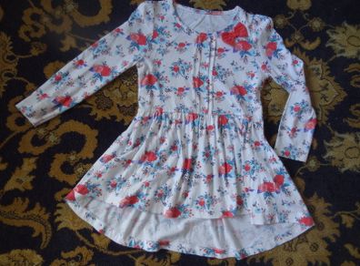Girls 100% cotton top tunic dress 4-5yo