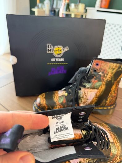 Dr Martens 1460 Black Sabbath Leather Boots UK 9