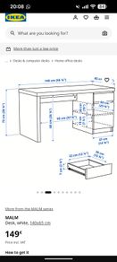 Malm Desk white