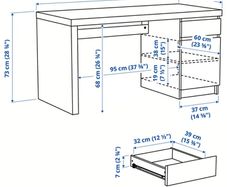 Malm Desk white