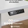 Electric Standing Desk 160 x 80 cm, Height Adjustable Desk, Sit Stand Table with Easy-Glide Drawer & 4 Memory Smart Pannal, T-Leg Design for Stability, Splice Board, White Frame & Surface Image 7