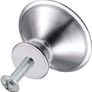 30Pcs Kitchen Door Knobs Chrome Cupboard Knobs Silver Cupboard Handles Brushed Steel Cabinet Knobs Mushroom Drawer Knobs Round Pull Handles Cupboard Handles Door Handle Knobs for Furniture Wardrobes Image 3