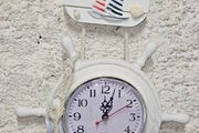 Wooden Rudder with Clock
