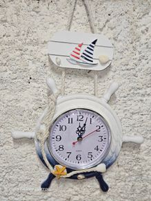 Wooden Rudder with Clock