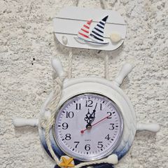 Wooden Rudder with Clock