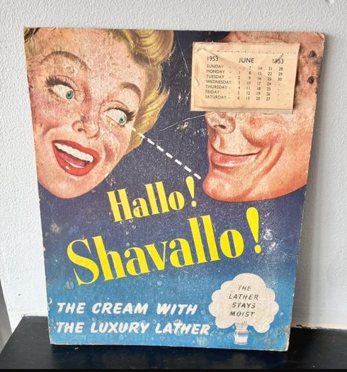 1953 Shaving Cream Advertising Calendar