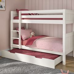 Stompa Classic Originals white bunk bed with trundle and mattress