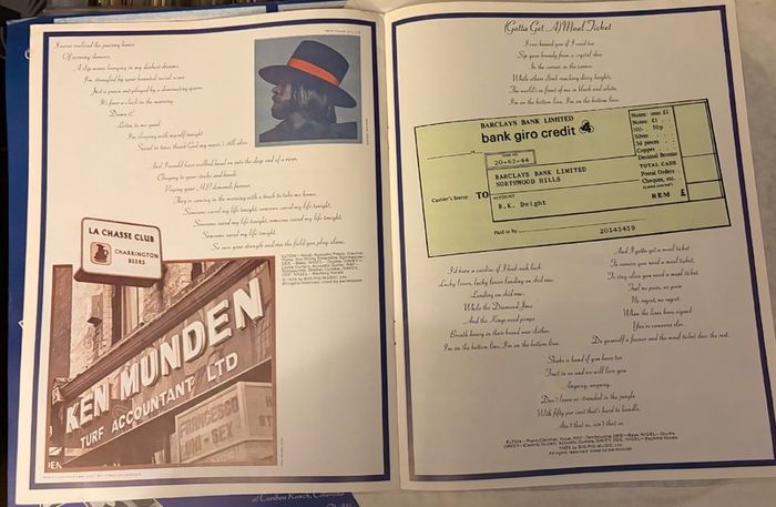 Elton John Captain Fantastic 1975 UK Vinyl LP with Original Lyric Booklet