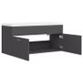 Sink Cabinet with Built-in Basin Grey Chipboard Image 10