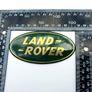 LAND ROVER Defender SVX Green and Yellow (gold) letters GRILL OVAL BADGE 105mm - 53mm 105  53 Image 6