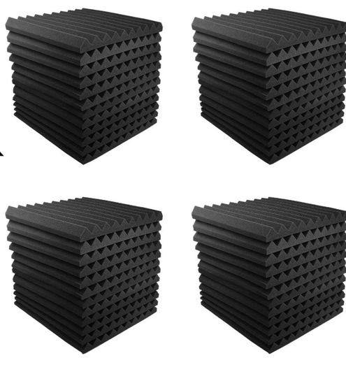 12 Pack Acoustic Foam Panels, 1" X 12" X 12" Studio Soundproof Wedge-shaped Fireproof Soundproof Liner Acoustic Treatment Foam (FREE POSTAGE)