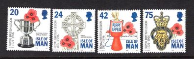 1996 Isle of Man 75th Anniversary of Royal British Legion Commemorative Stamps Mint Never Hinged (MNH)