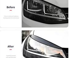 VW Two Car Decorative Strips, Headlight Covers, Meticulously Designed Eyebrow Trim Covers,