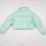 Tommy Jeans Mint Green Seafoam Cropped Convertible Puffer Jacket Size M Image 10
